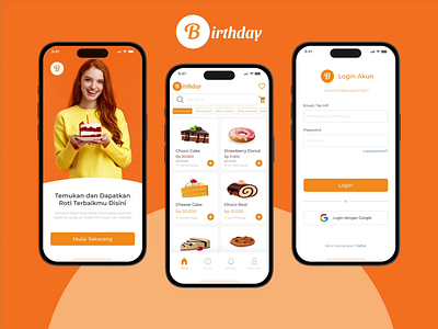 Birthday App - Birthday Cake Ordering App app birthday app birthday cake checkout delivery design e commerce interface mobile payment ui
