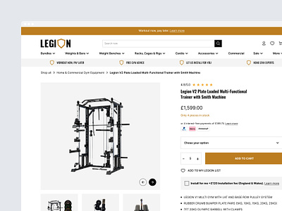 LEGION - Product Page branding design fitness gym product page typography ui ui design user interface user interface design ux ux design
