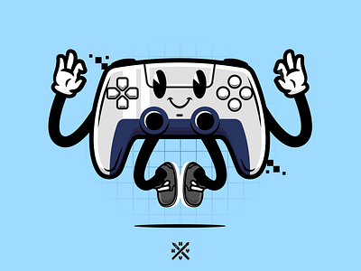 Gamepad Mascot Illustration adobe illustrator branding cartoon design entertainment game gamepad illustration mascot vector zen