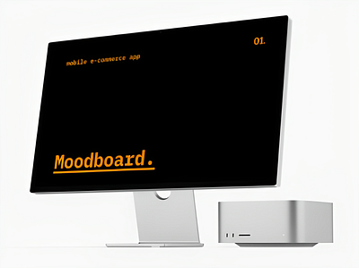 Moodboard for mobile e-commerce aesthetic ui dark app dark ui des design graphic design love minimalist ui mobile mobile app moodboard orange ui ui uiux