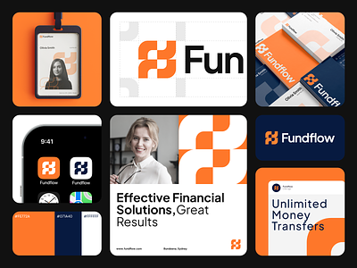 Fundflow - Visual Identity brand brand guidelines brand identity branding company finance graphic design logo logo design visual identity