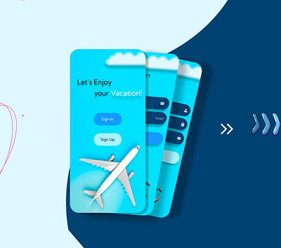 Travel App graphic design ui