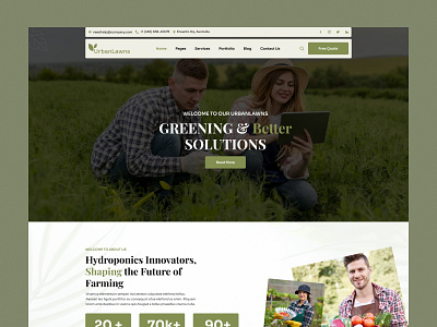 Garden website design garden mobile app garden website gardening gardening land page plant website design website