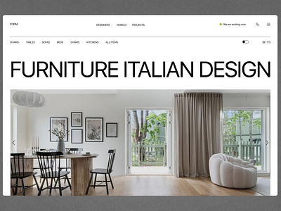 E-commerce for the Italian furniture 3d animation branding design figma graphic design illustration landing page logo motion graphics site ui ux web