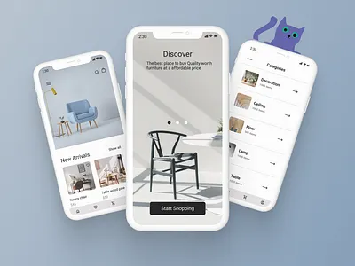 Void ecommerce furniture store minimalistic new online furniture store simple ui ux