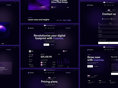 Cosmos - SaaS and web3 Webflow template app branding cosmos dark dark gradient de deep design gradient graphic design hero illustration logo space template ui webflow