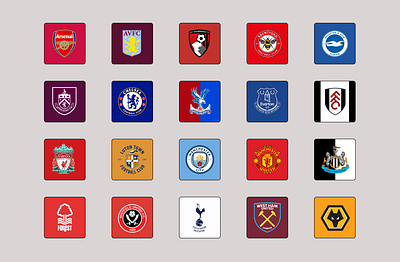 Daily UI 055 - Icon Set badges daily daily 100 challenge daily ui 055 daily ui 55 dailyui dailyui055 dailyui55 design fc 24 football icon icon set icons premier league ui uiux ux