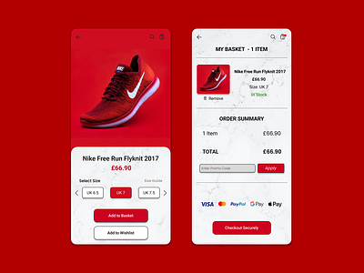 Daily UI 058 - Shopping Cart/Basket daily daily 100 challenge daily ui 058 daily ui 58 dailyui dailyui058 dailyui58 design nike nike shoes shoes shopping basket shopping cart ui uiux ux