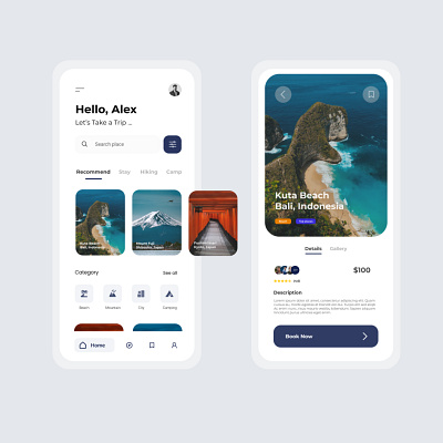 Travel Mobile App ui