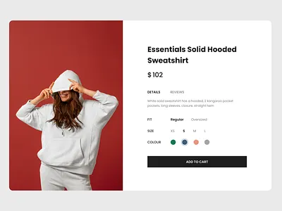 DailyUI 033 - Customize Product 100daysofui customize customize product dailyui dailyui challenge design e commerce figma hoodie ui