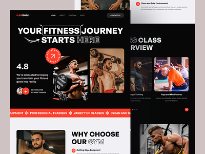 Gym & Fitness Landing Page fitness fitness website gym gym landing page gym website homepage landing page ui design uiux web design web ui website