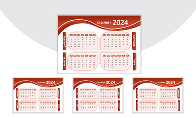 Abstract calendar design template 2024 abstract calendar calendar2024 calendardesign calendardesigntemplate corporate creative design illustration template