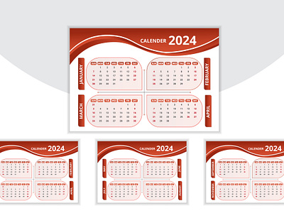 Abstract calendar design template 2024 abstract calendar calendar2024 calendardesign calendardesigntemplate corporate creative design illustration template