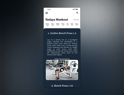 Daily UI 062 - Workout of the Day daily daily 100 challenge daily ui 062 daily ui 62 dailyui dailyui062 dailyui62 design training ui uiux ux workout workout app workout of the day