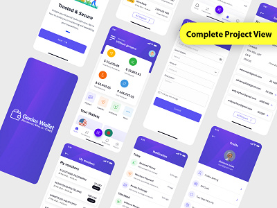 Digital Wallet Mobile App UI UX Design app banking business cms design graphic design ui ux wallet website