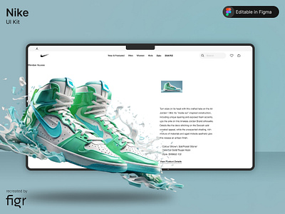 Nike Web UI (Recreated) branding design ecommerce app ecommerce website editable figma free freelance interface kit nike product design puma shoes website template ui kit ui ux uiux web dessign website