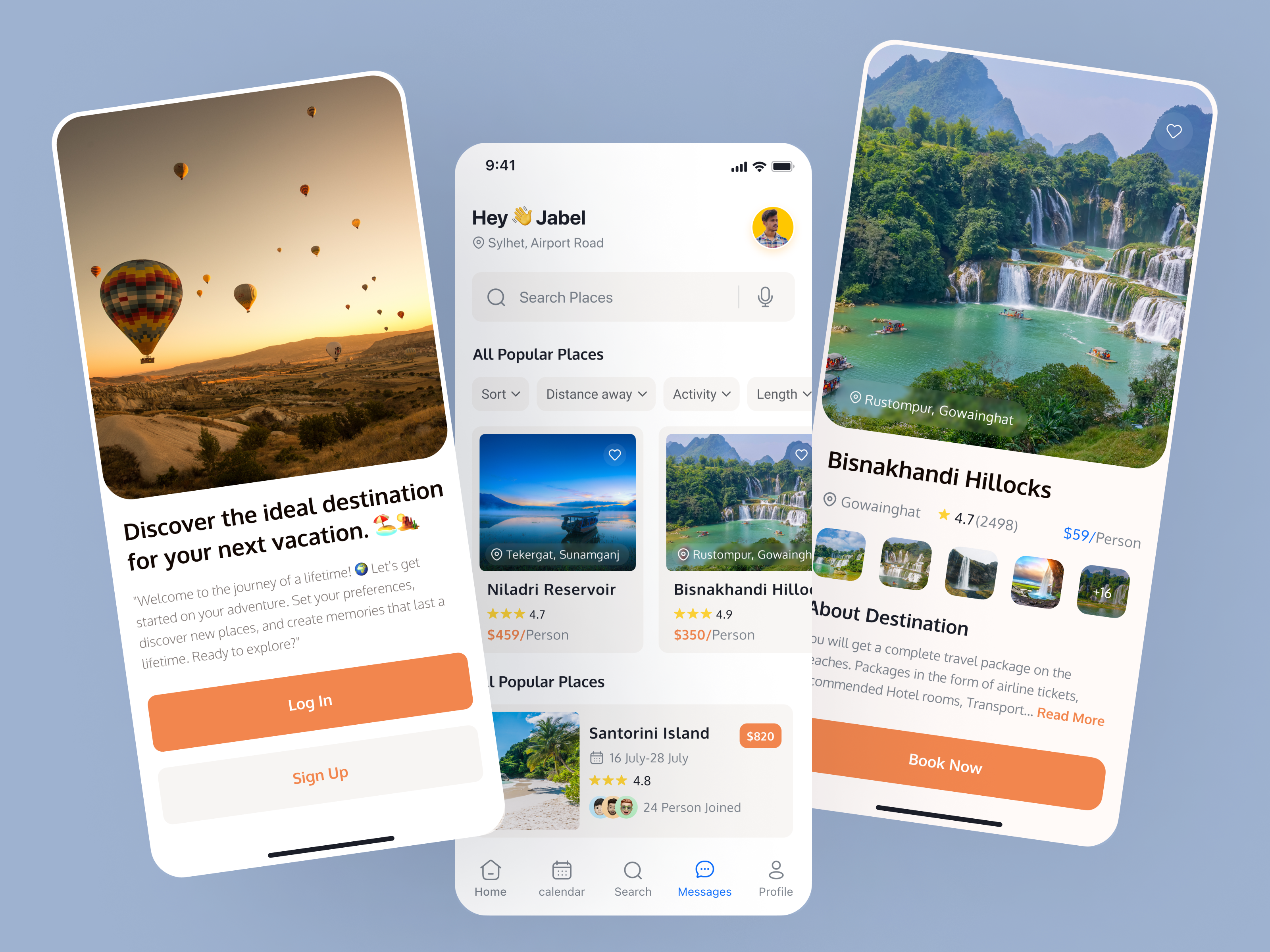 Travel App - Mobile App Design abroad adventure app application design discovery explore explore the world journey mobile app tourism tourist tourist place travel travel deals travel plans trip trip planner ui uiux vacation
