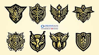 Free Creative Crests in Vector adobe illustrator branding creative crests creative designs crests design emblem free crests graphic design heraldic crests logo vector vector crests vector designs vector shields