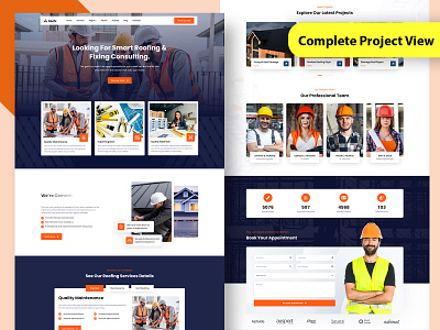 Construction Website UI UX Design builder business cms construction design graphic design ui ux website