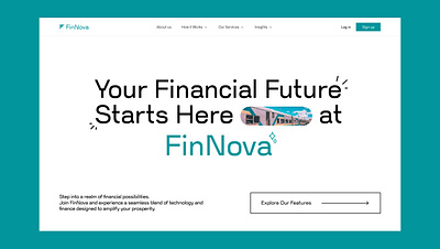 FinNova - Fintech Landing Page creative design fintech fintech design fintech web minimal product design ui uiux user interface user research web design website
