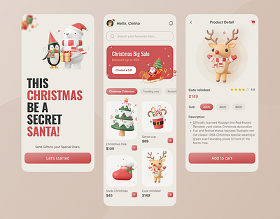 Christmas Mobile Application icon motion ui