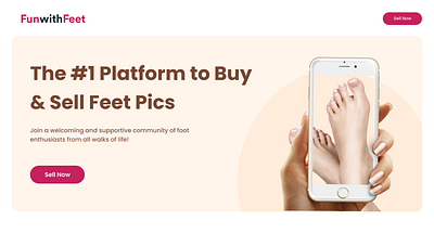 Buy & Sell Feet Pics full Landing Page Design in Figma figma design landing page design ui ui design ui ux design web design website design