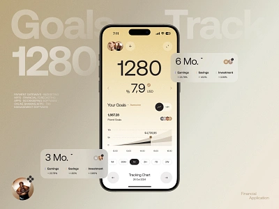 Personal Goal Tracker - Application app design application awsmd goal app habit monitoring productivity saas startup task management timeline tracker ui ux user interface