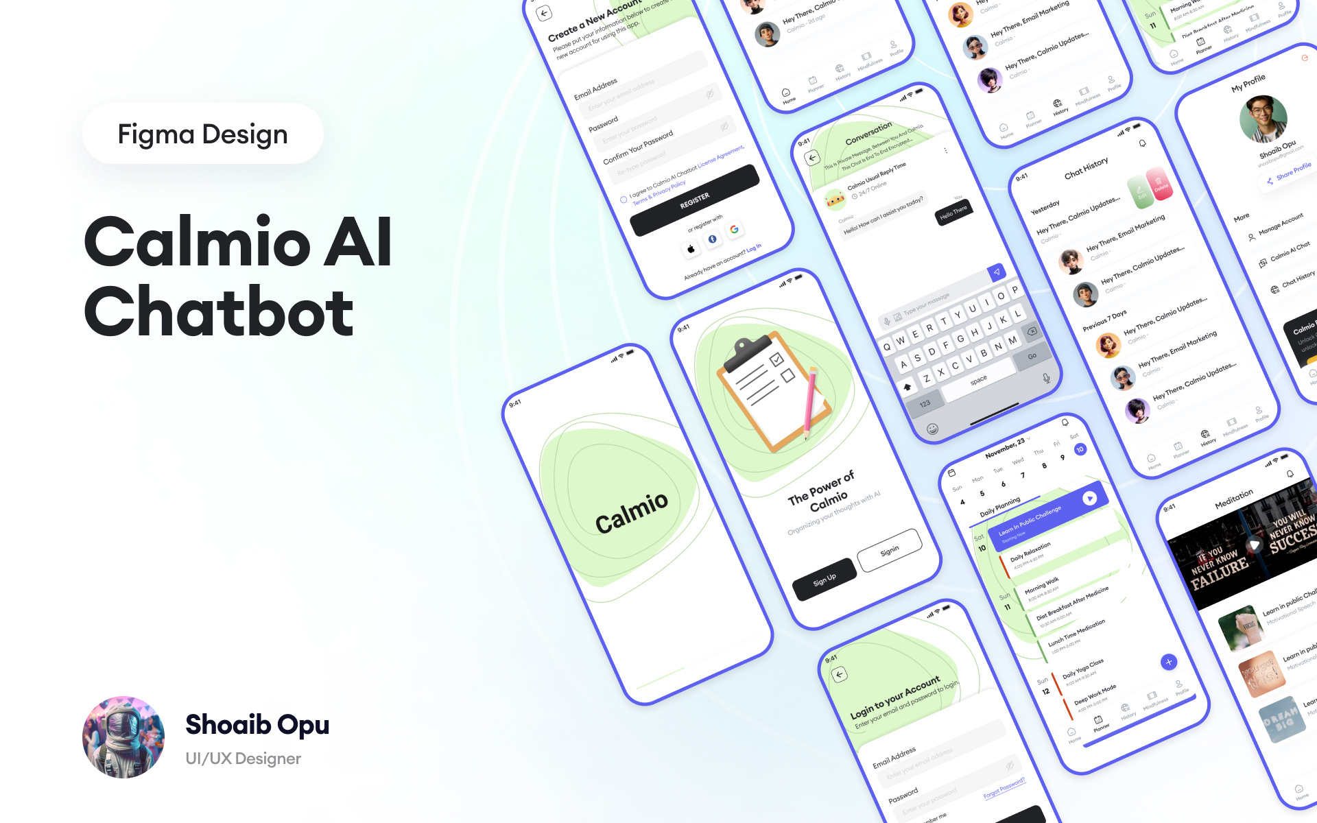 CHATBOT APP | APP DESIGN | UI UX ai app app design bot branding calendar chat chatbot design identity illustration mobile mobile app task ui uiux ux vector