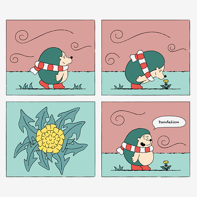 The last dandelion 🌼 illustration wind