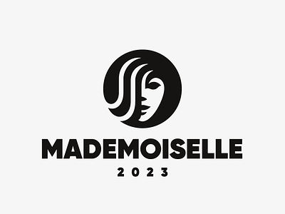 Mademoiselle branding concept girl logo woman