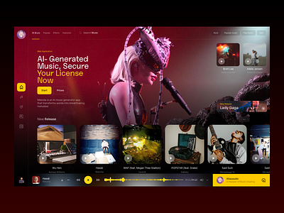 AI Musical editor dashboard homepage interface ios iphone macos web