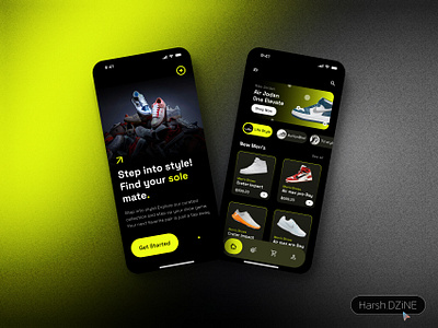 Shoe App UI animation creativedesign darktheme designinspiration ecommerceui minimaldesign mobiledesign ui userinterface ux