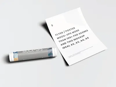 A3 / A4 / A5 Paper Mockup a3 a4 a5 branding clean costum flyer free mockup illustration logo minimalist mock up mockup psd paper paper mock up poster print mockups printed roll template