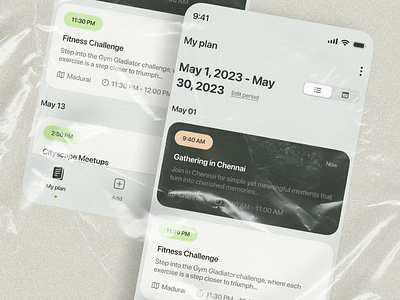 Daily UI - Itinerary app daily ui day planner design minimal planner ui ux website