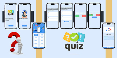 QuizApp - iOS Application animation branding graphic design logo ui