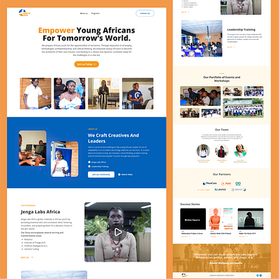 Vijana Hub community design hub landing page product ui ux web website design