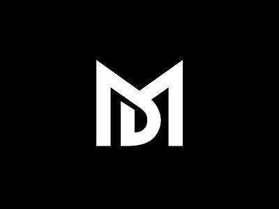 MD Logo 2023 Refresh black and white bold brand identity branding freelance graphic design icon letter m d lettermark logo mark mihai dolganiuc design monogram negative space rebrand redesign strong symbol timeless update