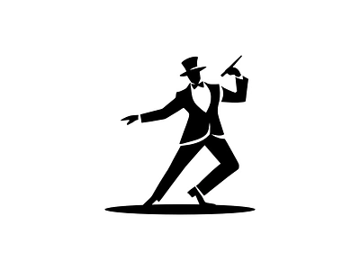 Gentleman Dancing Logo branding design graphic design icon illustration logo typography ui ux vector