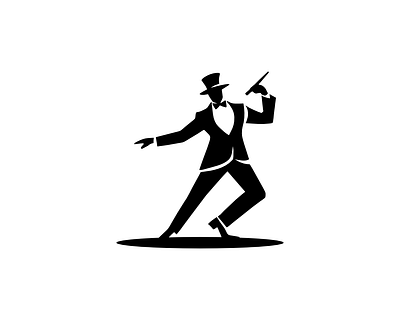 Gentleman Dancing Logo branding design graphic design icon illustration logo typography ui ux vector