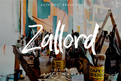 Zallord - Brush Font art brush brush strokes font hand drawn handmade handwriting handwritten lettering marker paint painting stylish textured