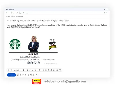 Professional HTML email signature for you gmail outlook clickable html email signature clickable signature email signature email signature html html email signature html signature outlook signature signature at outlook