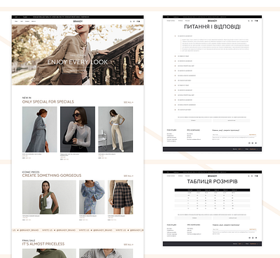 Clothes website design fashion ui web design website