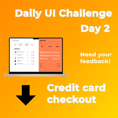 DailyUI Day 2 - Credit card checkout credit card checkout daily ui da 2 dailyui figma ui web design