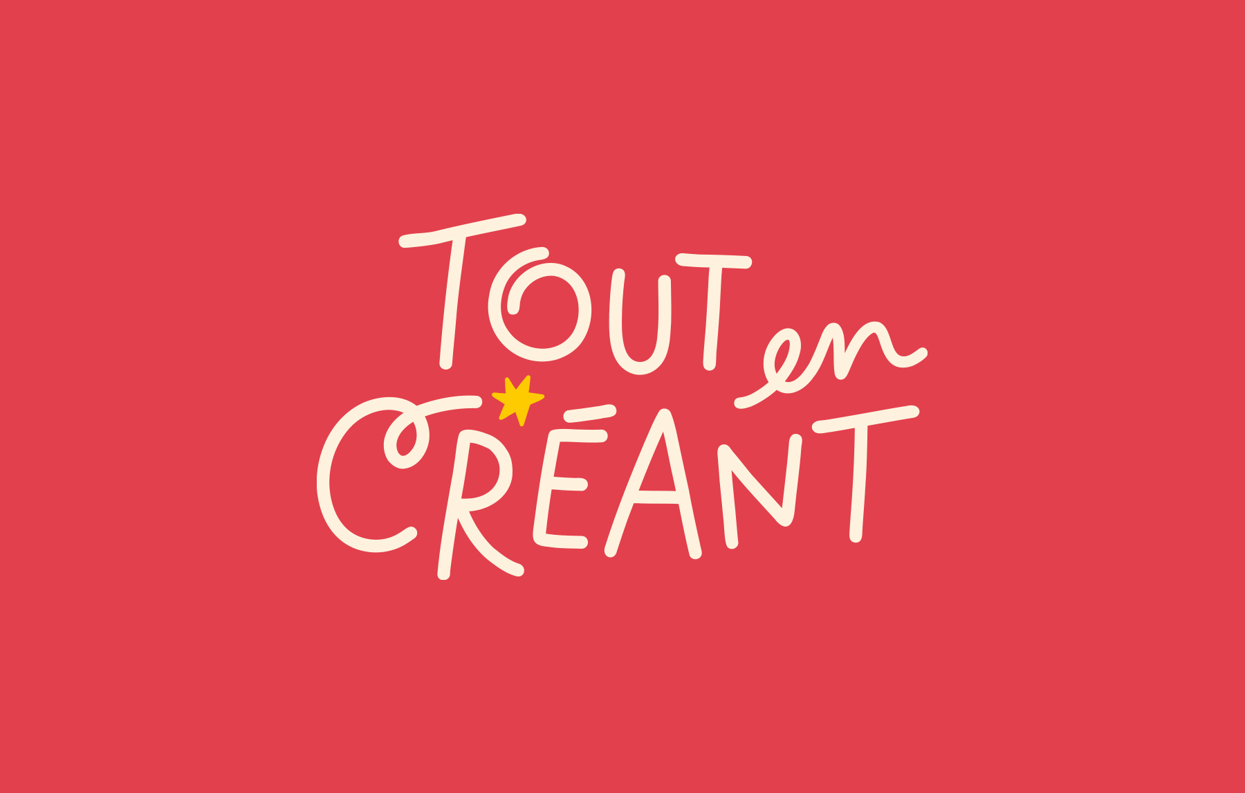 Tout en Créant - Branding brand design branding branding suite colorful custom typography dynamic fun handrawn icons joyful logo logotype
