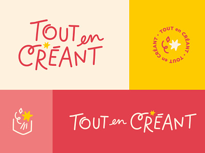 Tout en Créant - Branding brand design brand pack branding colorful custom typography emblem fun graphic design icon joyful logotype