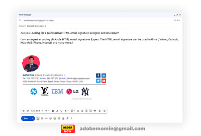 HTML clickable signature for outlook, gmail and apple. clickable html email signature clickable signature email signature email signature html gmail and apple. html email signature html signature outlook signature