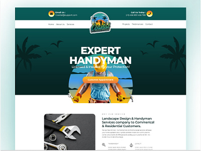 Handy Man Website creative design graphic design ui ux web