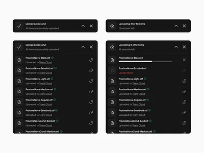 upload file toast dark download modal popup toast upload upload file