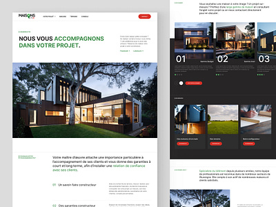 Maisons Etix architecture construction design figma french graphic design homepage house ui ux web webdesign website