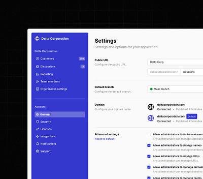 Dashboard app company dashboard design interface settings ui ux